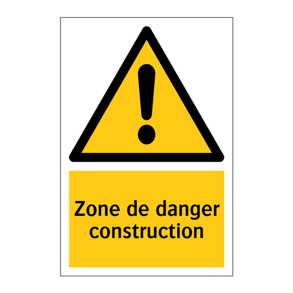 Zone de danger construction