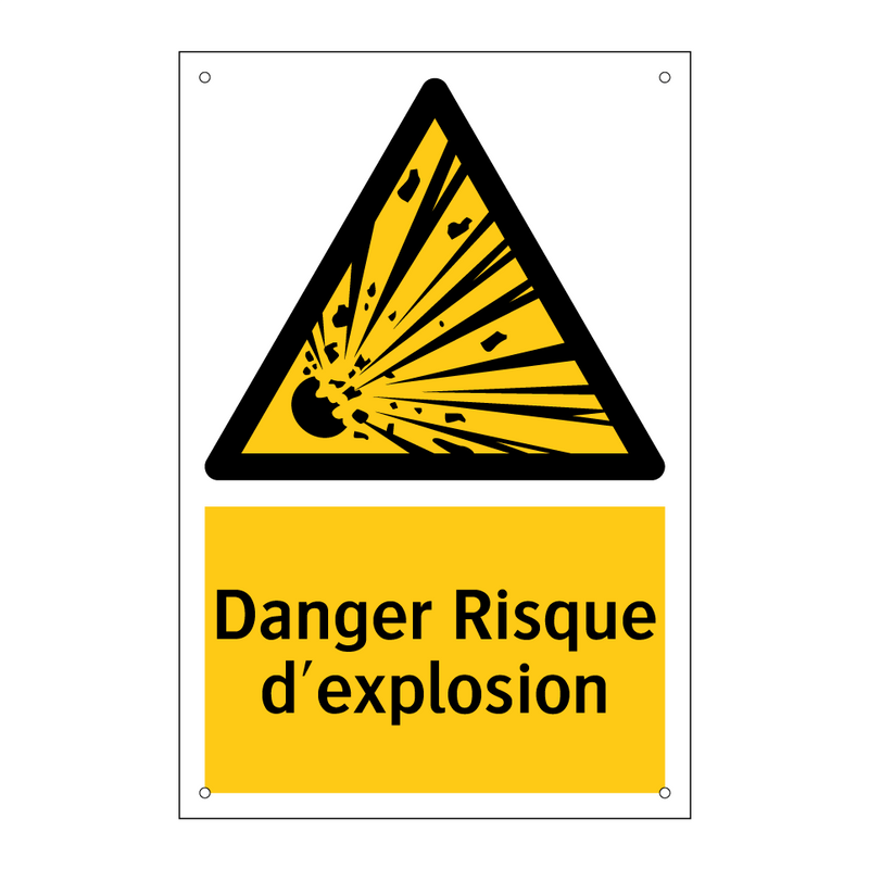 Danger Risque d'explosion