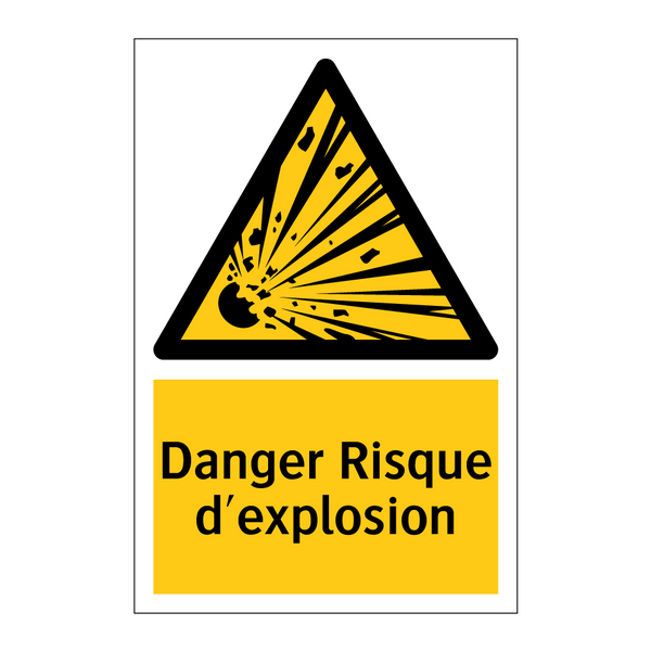 Danger Risque d'explosion