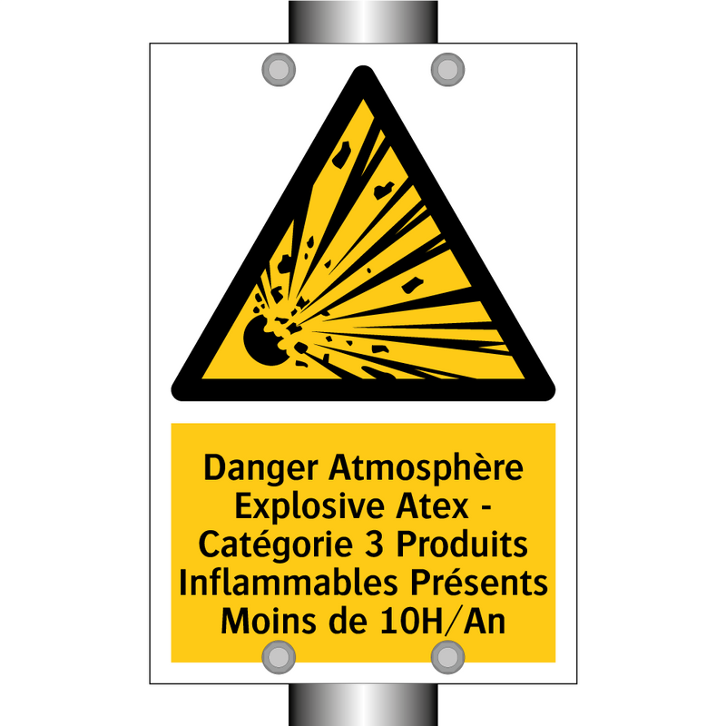 Danger Atmosphère Explosive Atex - Catégorie 3 Produits Inflammables Présents Moins de 10H/An