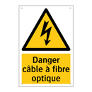 Danger câble à fibre optique