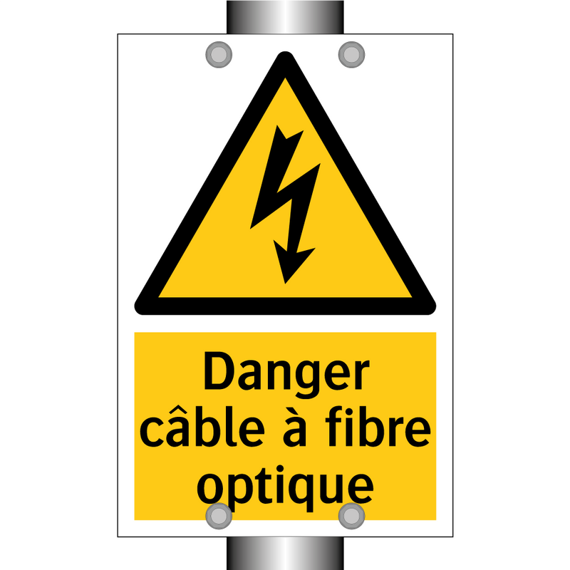 Danger câble à fibre optique