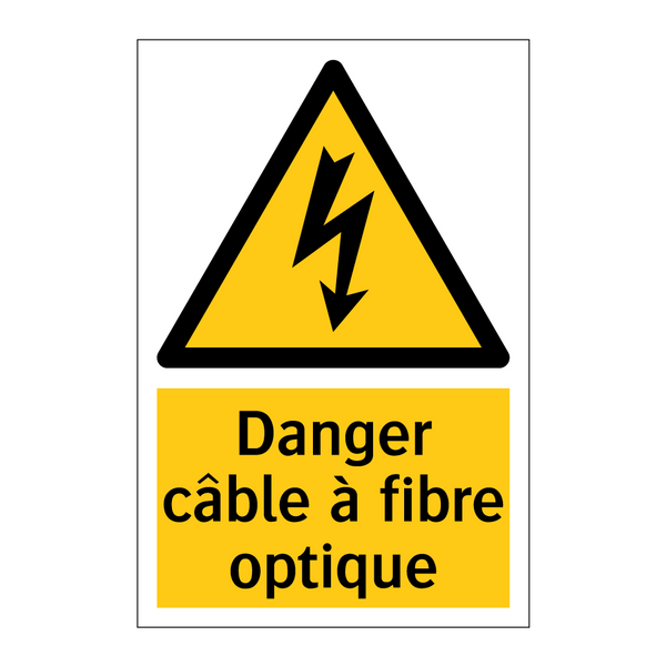 Danger câble à fibre optique