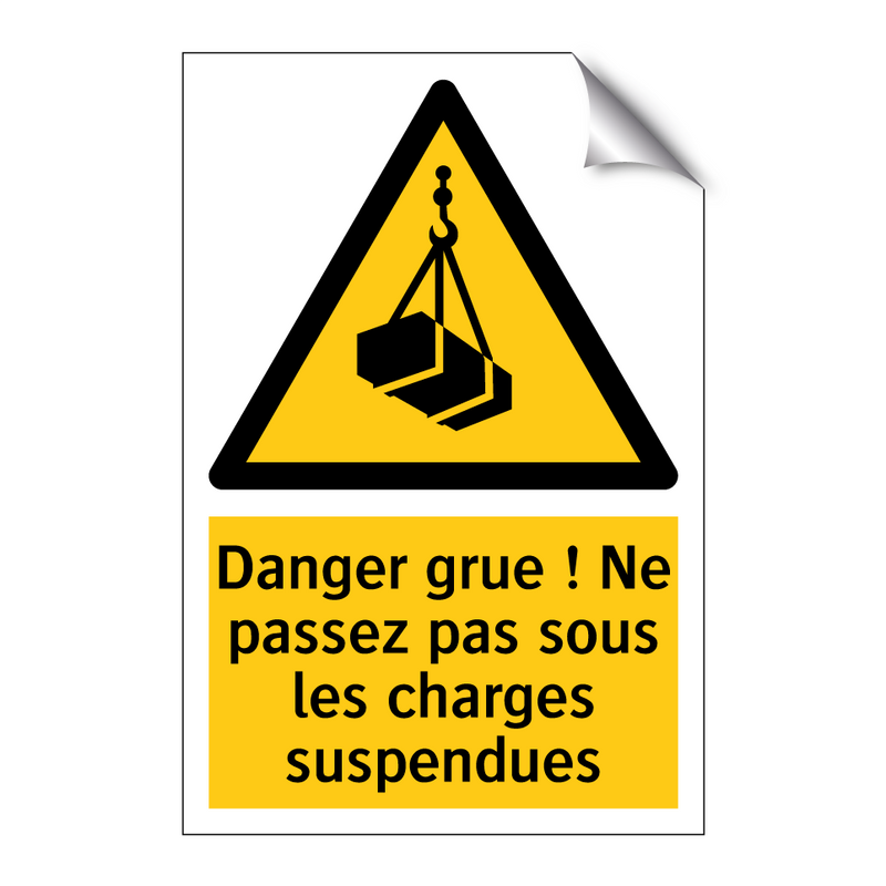 Danger grue ! Ne passez pas sous les charges suspendues