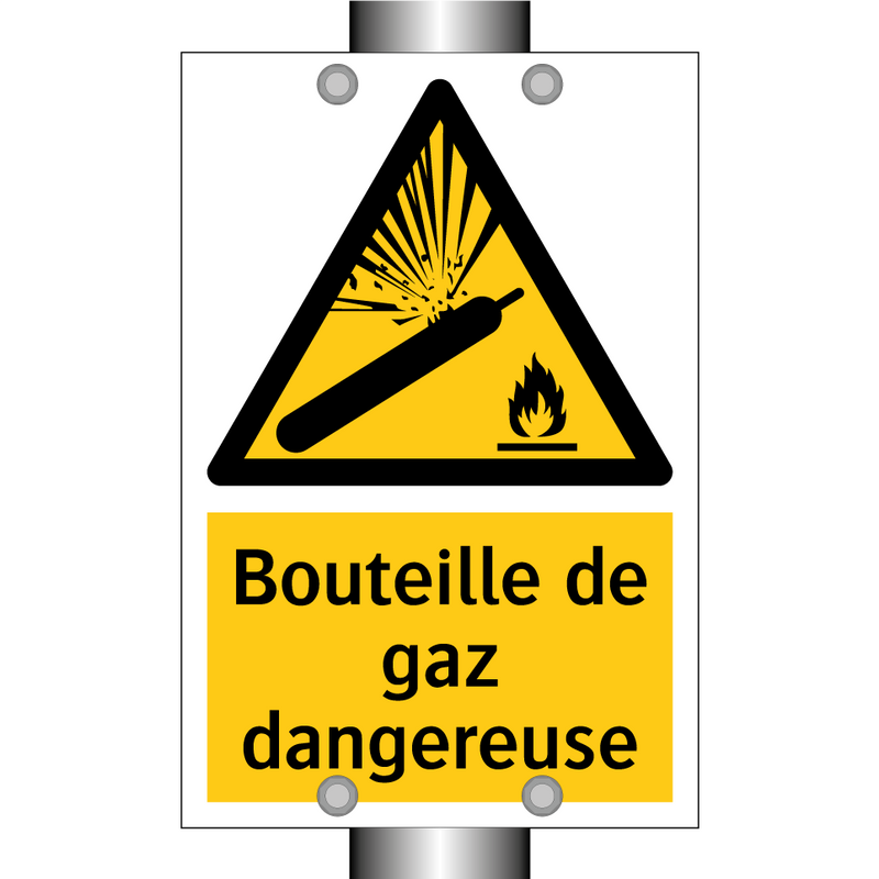 Bouteille de gaz dangereuse