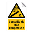 Bouteille de gaz dangereuse