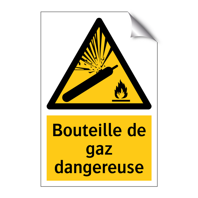 Bouteille de gaz dangereuse