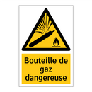 Bouteille de gaz dangereuse