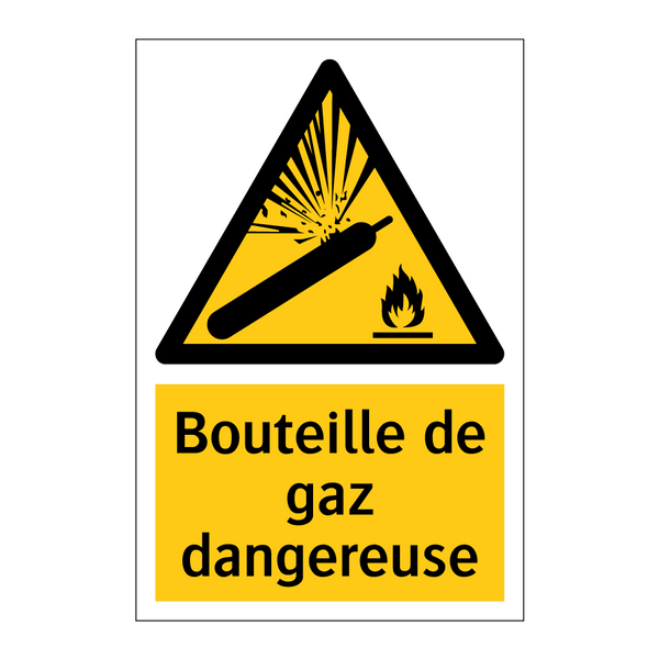 Bouteille de gaz dangereuse