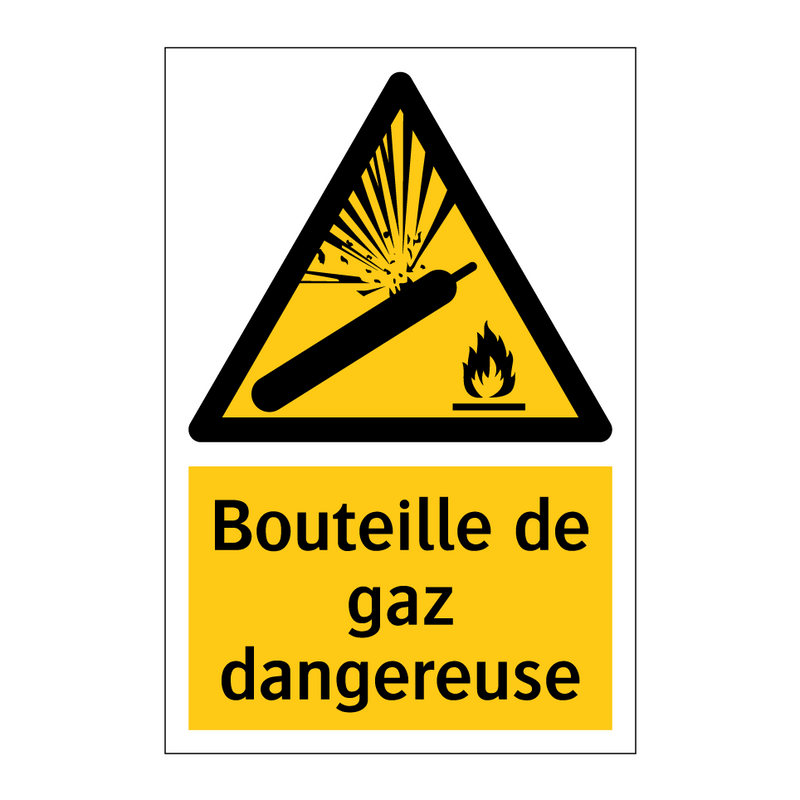 Bouteille de gaz dangereuse
