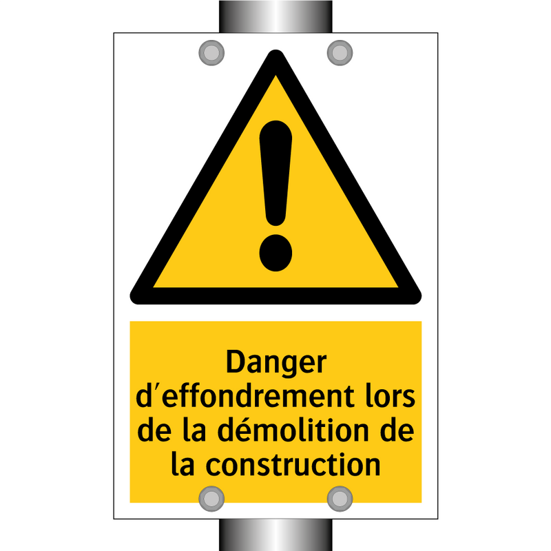 Danger d'effondrement lors de la démolition de la construction