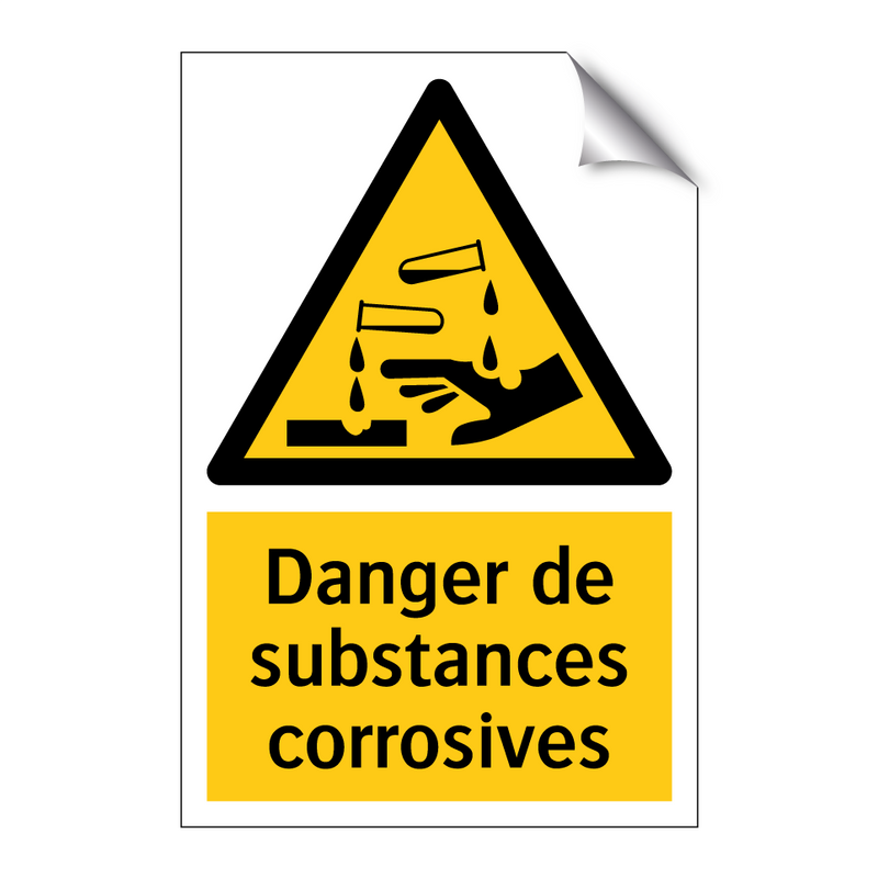 Danger de substances corrosives
