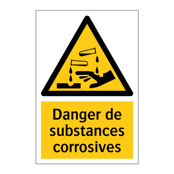 Danger de substances corrosives
