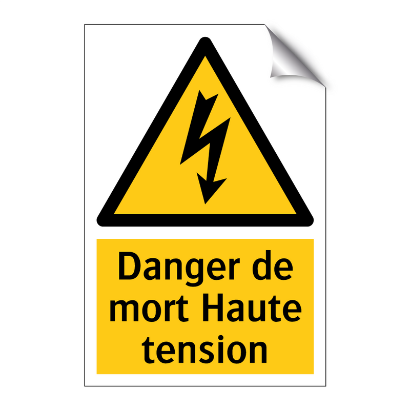 Danger de mort Haute tension