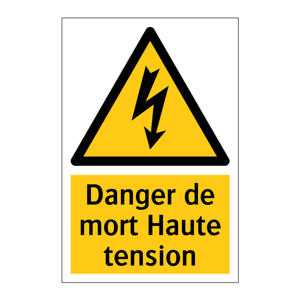 Danger de mort Haute tension