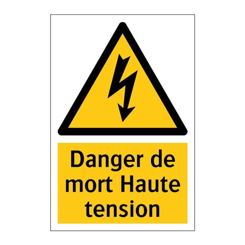 Danger de mort Haute tension