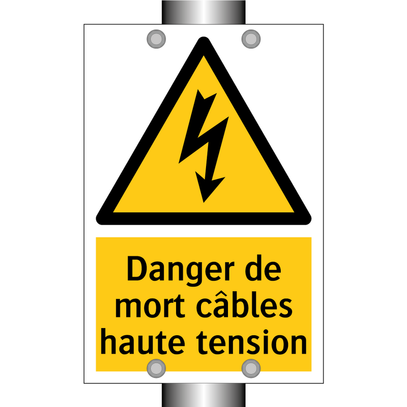 Danger de mort câbles haute tension