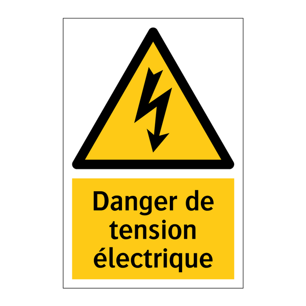 Danger de tension électrique