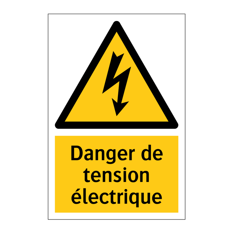 Danger de tension électrique