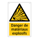 Danger de matériaux explosifs
