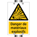 Danger de matériaux explosifs
