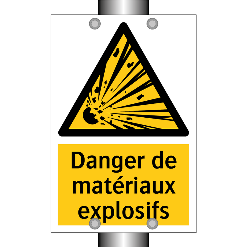 Danger de matériaux explosifs
