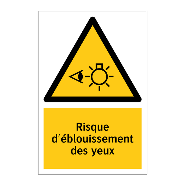Risque d'éblouissement des yeux