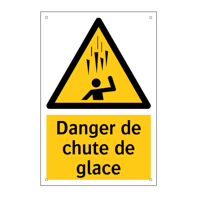 Danger de chute de glace