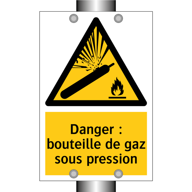 Danger : bouteille de gaz sous pression