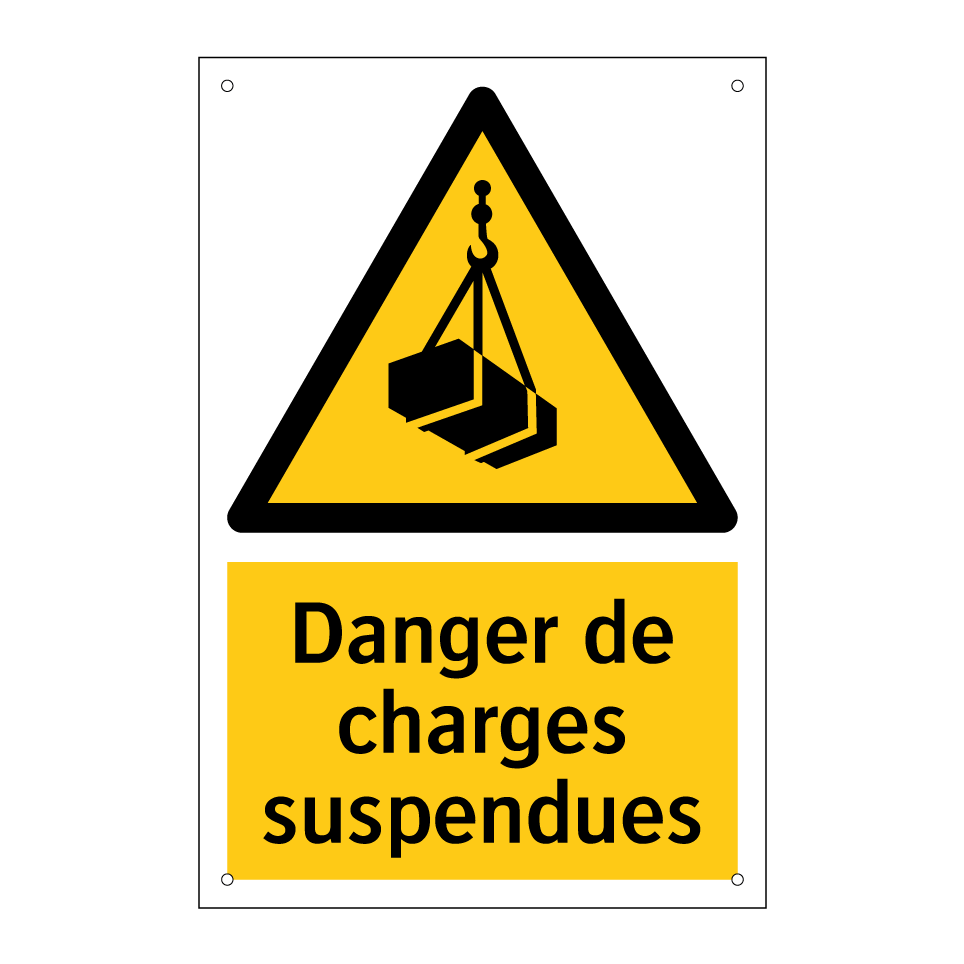 Danger de charges suspendues