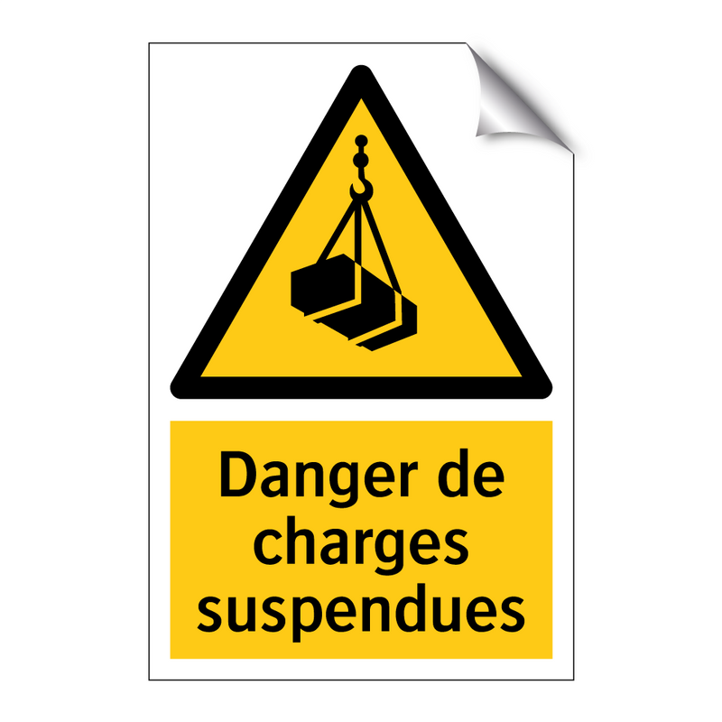 Danger de charges suspendues