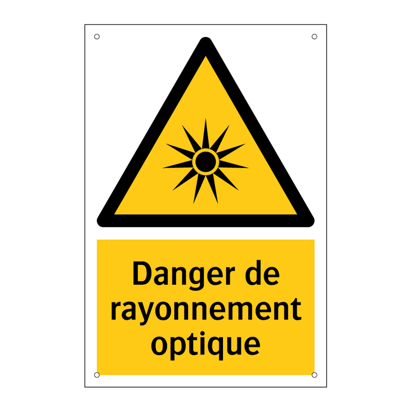 Danger de rayonnement optique