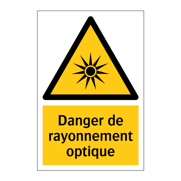 Danger de rayonnement optique