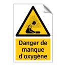 Danger de manque d'oxygène