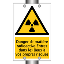 Danger de matière radioactive Entrez dans les lieux à vos propres risques