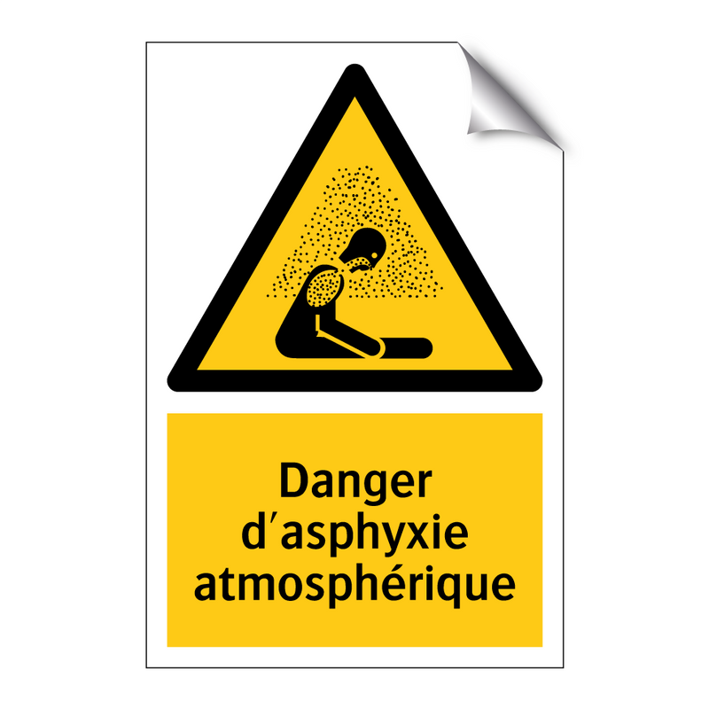 Danger d'asphyxie atmosphérique