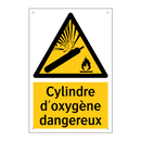 Cylindre d'oxygène dangereux