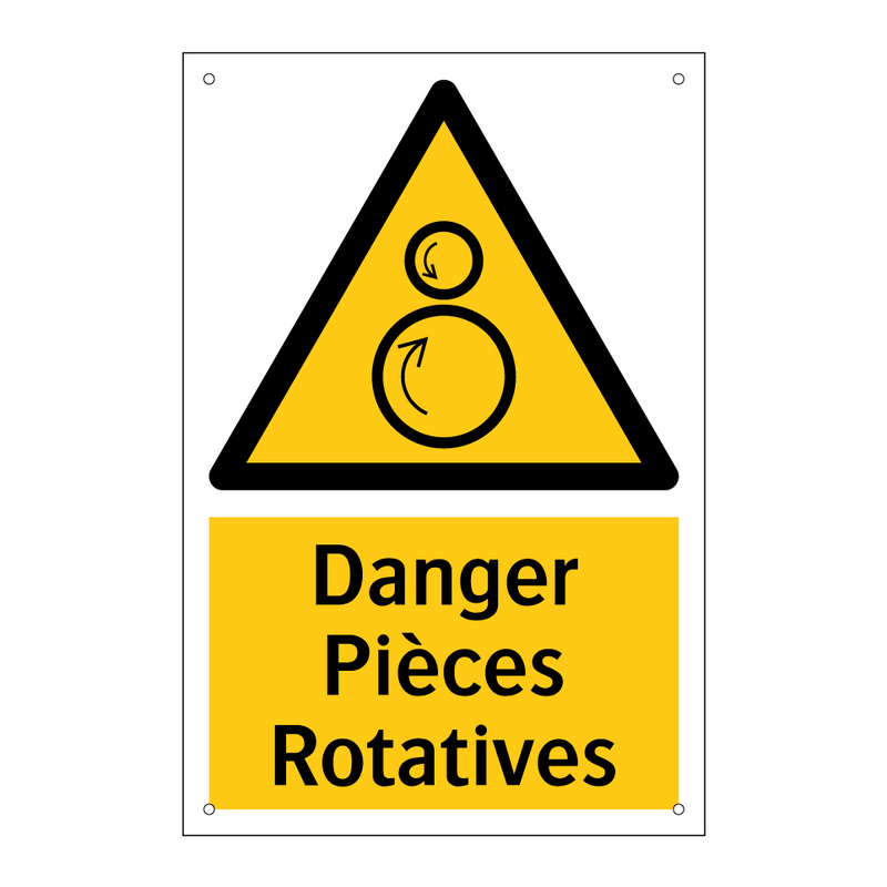 Danger Pièces Rotatives