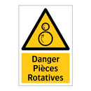 Danger Pièces Rotatives