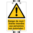 Danger de mort ! Entrée interdite aux personnes non autorisées !