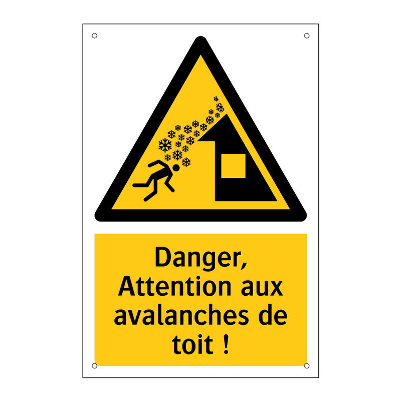 Danger, Attention aux avalanches de toit !