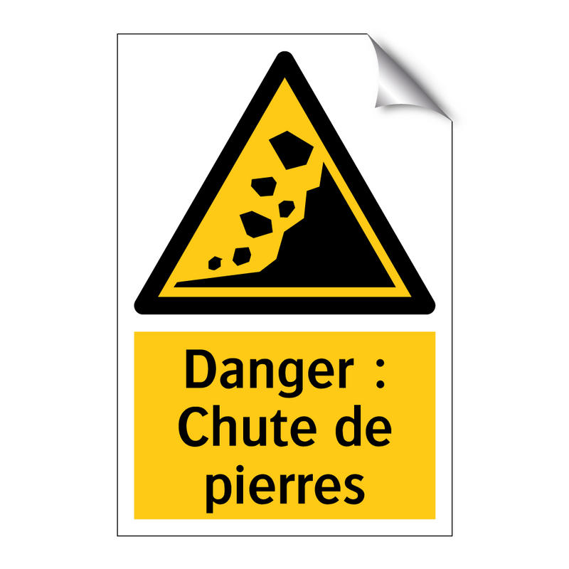 Danger : Chute de pierres
