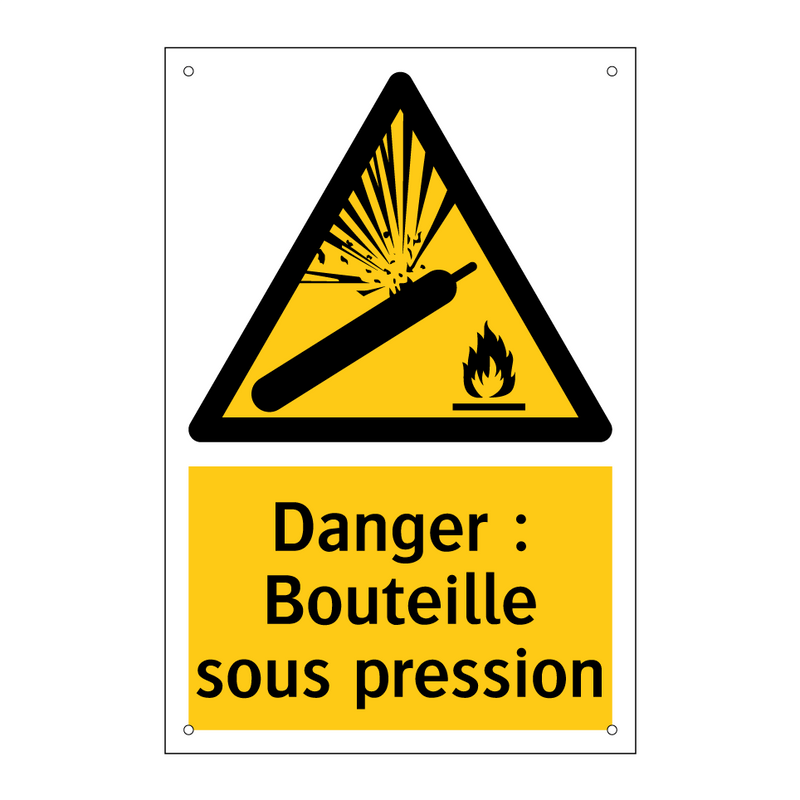 Danger : Bouteille sous pression