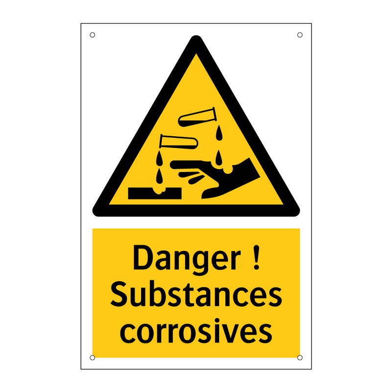 Danger ! Substances corrosives