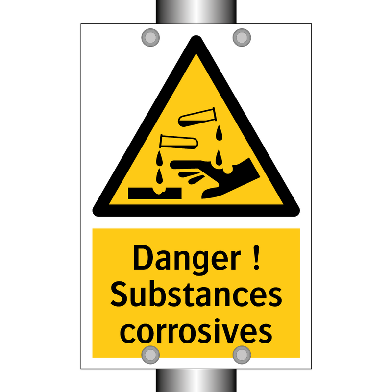 Danger ! Substances corrosives