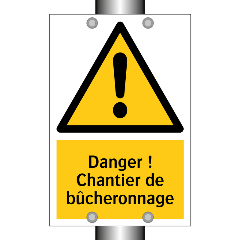 Danger ! Chantier de bûcheronnage