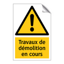 Travaux de démolition en cours