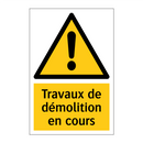 Travaux de démolition en cours