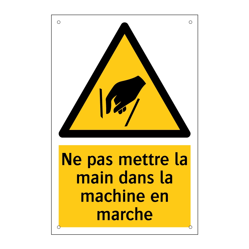 Ne pas mettre la main dans la machine en marche
