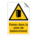 Portes dans la zone de balancement